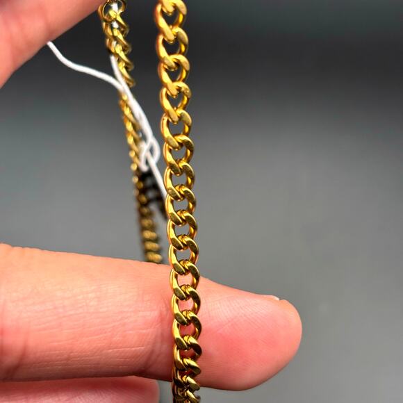 Blackjack BJP48G Mens 18K Gold Plated Stainless Steel Cross Necklace with CZ NWT - Picture 6 of 15